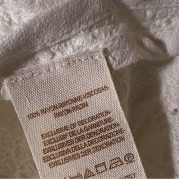 New‎ Free People Pleated White Lacy Shorts Size 12 - Picture 9 of 11